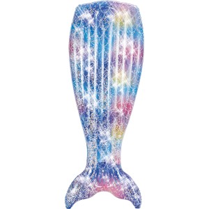 Bestway csillogó sellő mintás felfújható matrac, 178x61x14 cm.