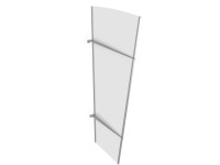 Oldalsó árnyékoló XL rozsdamentes acél/akril szatinált fehér 167 cm x 85 cm Oldalsó árnyékoló XL rozsdamentes acél/akril szatinált fehér 167 cm x 85 cm