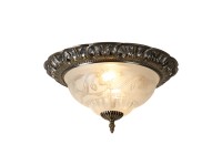 Searchlight Derby két foglalatos antik bronz tradícionális mennyezeti lámpa E14