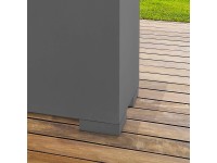 Cserépalátét 7 cm x 7 cm szürke 4 darabos készlet