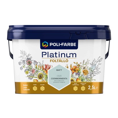 Poli-Farbe Platinum Foltálló beltéri falfesték Csombormenta CS20 2,5l