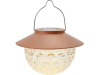 Napelemes LED-es függőlámpa Ø 13 cm x 8 cm korall