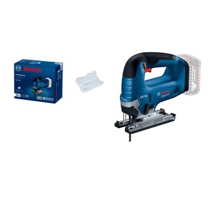 Bosch Professional akkus szúrófűrész tartozékokkal és termékcsomagolással.