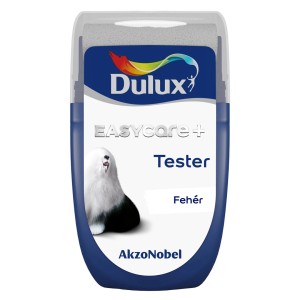 Dulux Easycare+ Tester, fehér falfesték. Színteszt kompakt csomagolásban.