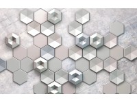 Komar vlies fotótapéta Hexagon Concrete 400 cm x 250 cm Komar vlies fotótapéta Hexagon Concrete 400 cm x 250 cm