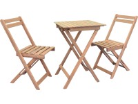 Sorata erkély-ülőgarnitúra 3 részes FSC  akácfa olajozott