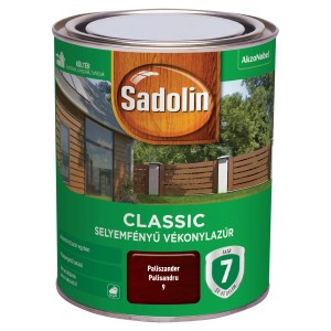Sadolin Classic Palisander fa lazúr, doboz. Időjárásálló festék kültéri használatra.