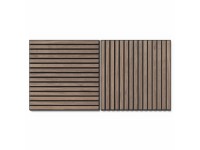 Akusztikus panel falburkolat dió MDF natúr akusztikus filc fekete 60 cm 2 db Akusztikus panel falburkolat dió MDF natúr akusztikus filc fekete 60 cm 2 db
