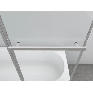 Aurlane Silver Comfort fürdőkádparaván, 3 részes, króm, fürdőkádra szerelve.