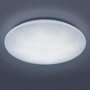 Fehér Reality LED mennyezeti lámpa Kato Ø 60 cm csillagos égbolt hatással.