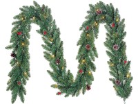 Black Box Trees Creston LED-es girland tobozokkal bogyókkal 2,7 m zöld