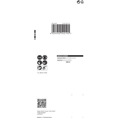 Bosch Expert C470 csiszolólap csomagolása, 80x133 mm, K120, 10 db, tartozék rezgőcsiszolókhoz.