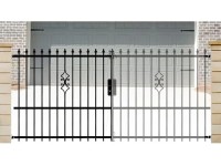 ANDA Nagykapu bal egyenes fekete méretre alakítható fém 1,68 m x 1,58 m