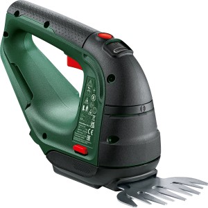Bosch AdvancedShear 18V-10 akkus fű- és bokornyíró olló (akku és töltő nélkül) zöld és fekete színben.