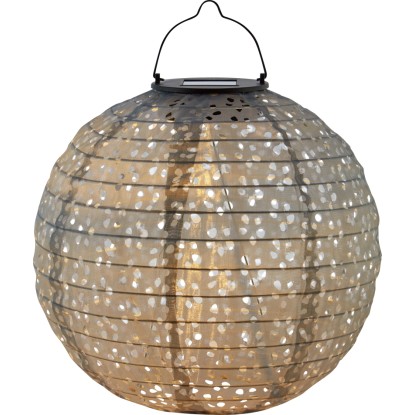 Napelemes dekorlámpa Pellaro LED szürke 25 cm átmérő x 25 cm