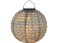 Napelemes dekorlámpa Pellaro LED szürke 25 cm átmérő x 25 cm