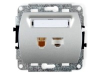 TREND telefon+ ISDN csatlakozóaljzat ezüst