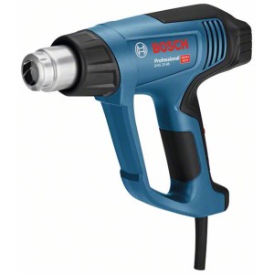 Kék Bosch Professional GHG 23-66 hőlégfúvó fekete fogantyúval.
