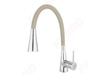 Zumba II konyhai csaptelep flexibilis kifolyócsővel bézs