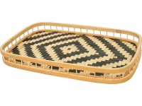 Bambusz dekortálca 40 cm x 25 cm natúr-fekete