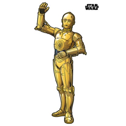 Komar öntapadó nemszőtt fotótapéta Star Wars XXL C-3PO 127 cm x 200 cm