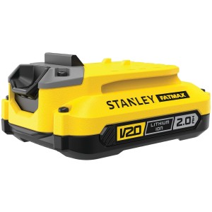 Stanley Fatmax V20 18V/2Ah akkumulátor elektromos szerszámokhoz, sárga/fekete.