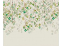 Komar fátyoltapéta Douche de Feuilles zöld-bézs 300 cm x 250 cm