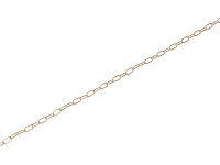 LUX körszelvényű huzal díszlánc sárgaréz bevonatú 2 mm  - méteráru