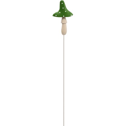 Leszúrható kerti dekoráció gomba fémből 85 cm x 3 cm x 10,5 cm zöld