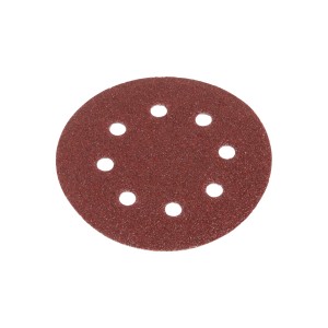 LUX 115 mm-es csiszolókorong excentercsiszolóhoz, vörösesbarna, lyukakkal.