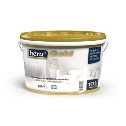 Héra Gold beltéri falfesték fehér 10 l