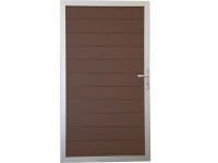 GroJa Universal kapu Solid ledugható kerítéshez 100 cm x 180 cm terra