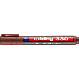 Barna Edding 330 permanens marker, ideális filctoll alkalmazásokhoz.