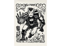 Komar Marvel Iron Man Lino-Cut falikép 50 cm x 70 cm fekete-fehér Komar Marvel Iron Man Lino-Cut falikép 50 cm x 70 cm fekete-fehér