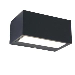 Modern Lutec Gemini LED kültéri fali lámpa antracit színben kültéri használatra.