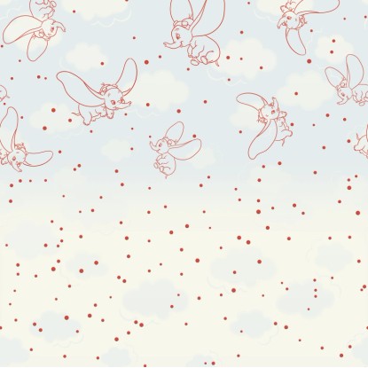 Komar nemszőtt fotótapéta Disney Dumbo Clouds világoskék