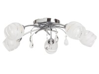 Rábalux Melissa mennyezeti lámpa 5-ös 60 cm króm - fehér