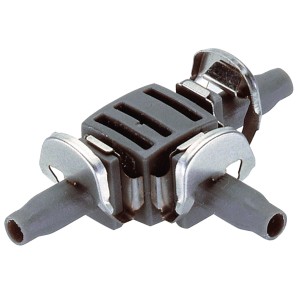 Gardena T-idom 4,6 mm Micro-Drip rendszerekhez az egyszerű csőelágazáshoz.