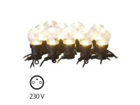 Emos LED fényfüzér 10 x party égő IP44 5 m átlátszó melegfehér