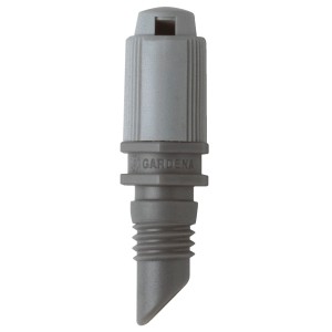 Gardena végcsík fúvóka Micro-Drip öntözőrendszerekhez keskeny területek öntözéséhez.