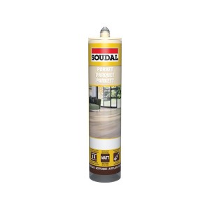 Soudal parketta tömítőanyag, világosszürke, 290 ml-es patron parketta, laminált és parafa padlókhoz.