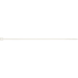 Fehér kábelkötegelő, 150 mm, 25 darab, kábelek kötegeléséhez és rögzítéséhez.