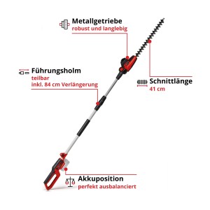 Einhell Power X-Change GC-HH 18/45 Li T-Solo akkus teleszkópos sövénynyíró.