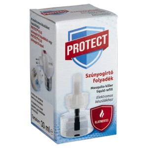 Protect szúnyogirtó folyadék utántöltő elektromos párologtatóhoz, illatmentes.