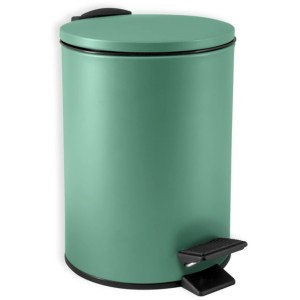 Spirella Adelar Pedálos szemetes, 3 l, Matt zöld, lábpedállal és lassú záródással.
