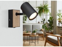 Globo Robby spotlámpa 1 izzós fekete matt 70 mm x 100 mm