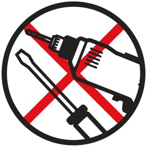 Szimbólum: Nincs szerszámos szerelés a Gardinia szorítókeretekhez.