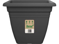 Florus Mediterran Quadro szögletes virágcserép 30 cm x 30 cm x 24 cm antracit