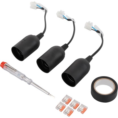 Lámpafoglalat felújítókészlet fekete 6 részes