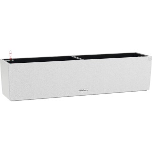 Lechuza Balconera Stone 80, kvarc fehér, 79 cm. Virágláda öntözőrendszerrel.